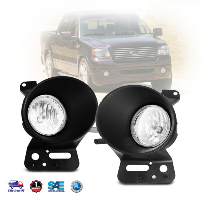 Fit 06-08 Ford F-150 Lincoln Mark LT Fog Lights Replacement Lamp Clear Lens Set