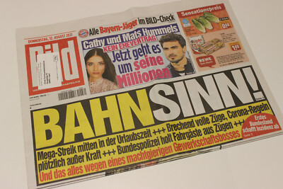 BILDzeitung 12.08.2021 August Corona   Cathy Mats Hummels   Bayern Jäger 