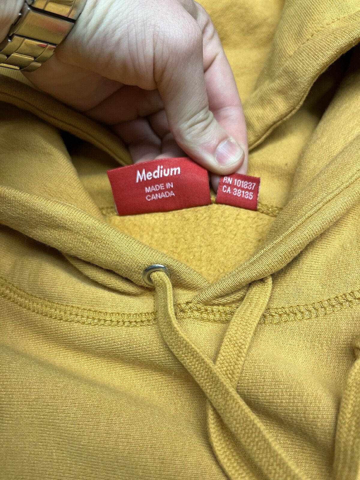 Supreme Box Logo Hooded Sweatshirt (FW21) Light Mustard - CROPZ