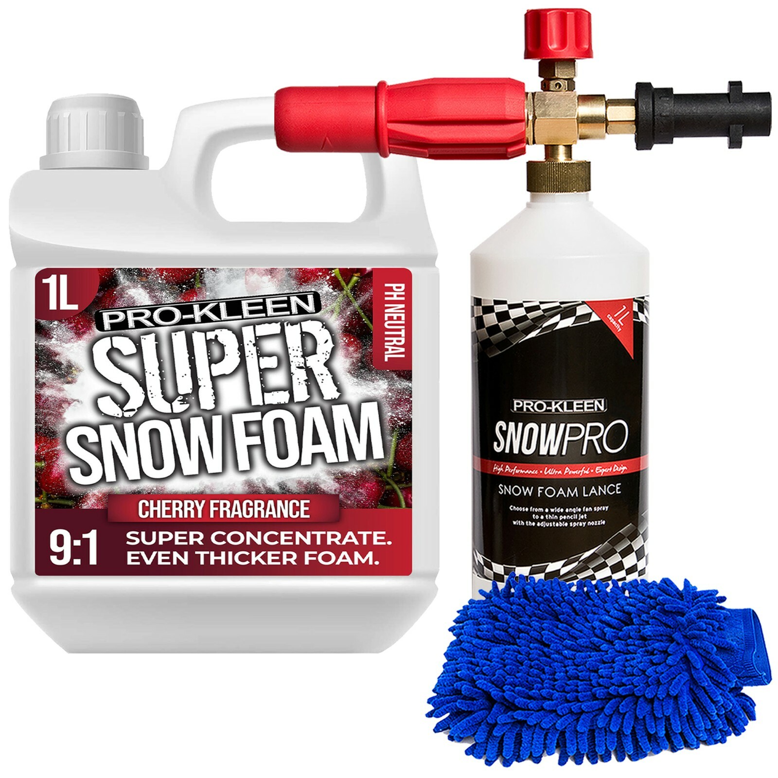 ProKleen Snow Foam Super Concentrate Car Shampoo Karcher Lance Detailing Mitt 1L