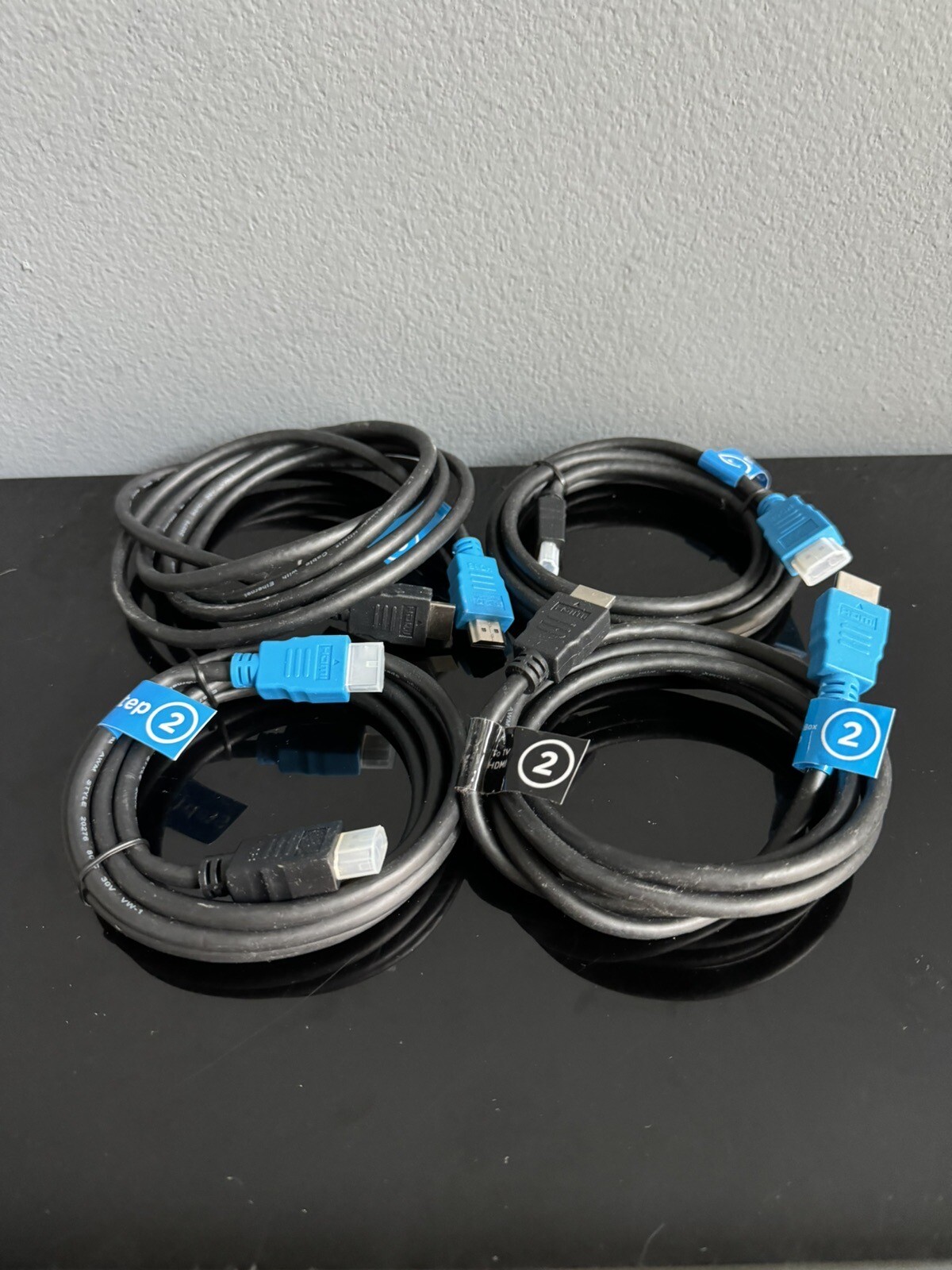 HDMI Cable 6ft 4-Pack for Gaming PC Blu-ray 1080P 3D Devices-image