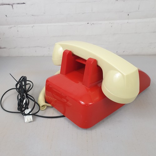 Telefono fisso da scrivania retro Steepletone ROSSO riproduzione quadrante rotante modello STP1960 - Foto 9 di 22