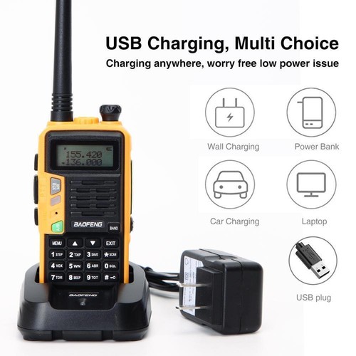 BAOFENG UV9R 10W 2800MAH TRI BAND UHF VHF 2 WAY WALKIE TALKIE HAND FUNKGERÄTE DE - Bild 10 von 19