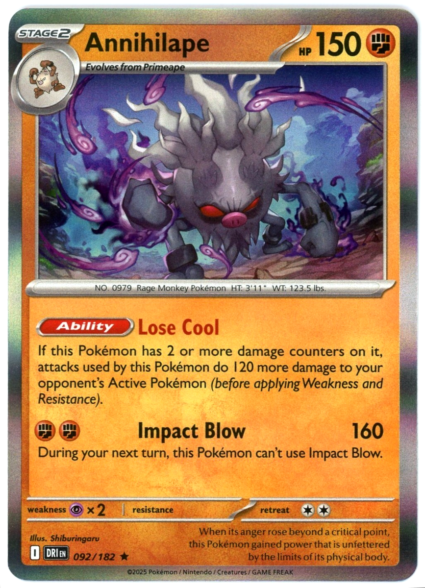 Annihilape (Holo) - 092/182 - Destined Rivals - NM/M - Pokemon | eBay