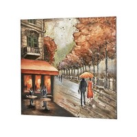 Wandbild Metallbild Relief 3D Wanddekoration Wandobjekt Retrolook Auburn Xxl
