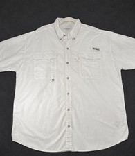 Columbia PFG Omni-Shade Mens White Button-Dow...