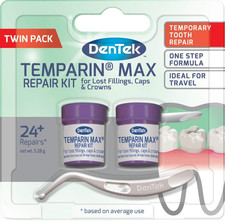 Image of Temparin Max, Home Temporary Dental Repair Kit Twin Pack for Reparing Lost Fi...