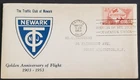 United States, nice old 1953 Traffic Club of Newark special FDC for 50 yr flight