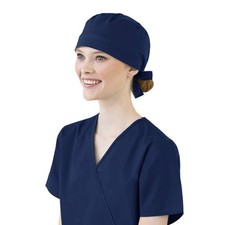 WINK WonderWORK Scrubs for Unisex Tie Back Scrub Cap One Size Navy