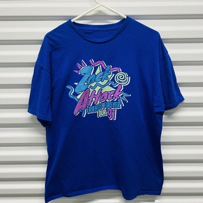 Zack Attack Friends Forever Tour 91 T-Shirt Size L Mens Blue Saved by the Bell