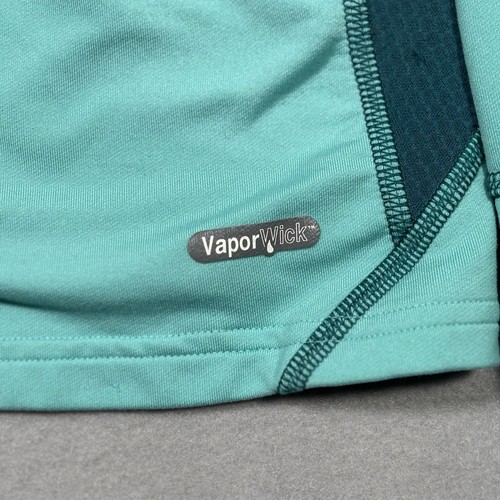 The North Face Women Teal Green Sweatshirt Vapor Wick Hoodie 1/4 Zip Size Medium - Picture 13 of 14