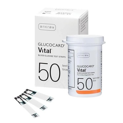 Arkray Glucocard Vital Diabetic Blood Glucose Test Strips 50ct (1 Box)