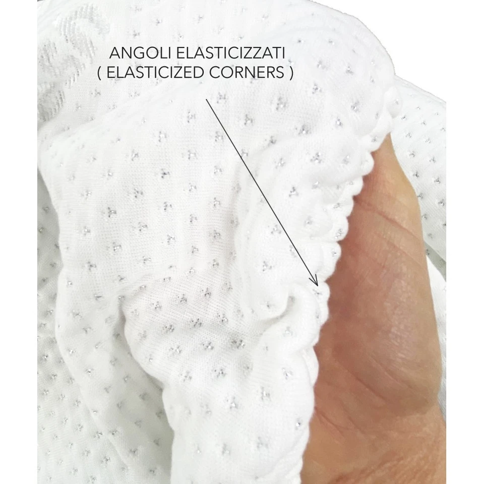 COPRIMATERASSO in fibra D'ARGENTO SILVER Made in Italy - Immagine 4 di 4