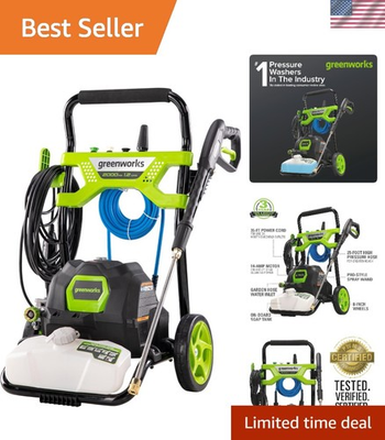 #ad 2000 PSI 1.2 GPM Electric Pressure Washer Steel Wand On Board Soap Tank 25°... $239.99
