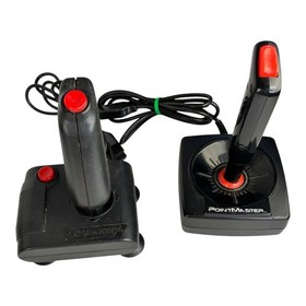 Atari 2600 4-Switch Woodgrain Console Driving Controllers Joysticks Tested Works