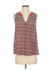 Monoprix femme Women Red Sleeveless Silk Top 36 french