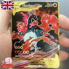 Pokemon Card Black Charizard VMAX Pokemon Gold Metal Card - CARTA IN METALLO TCG