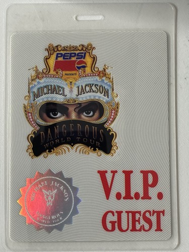 Michael Jackson Dangerous World Tour Pepsi VIP GUEST Backstage Pass prezzo ebay