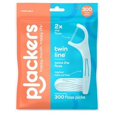 Plackers  Twin Line  Floss Picks with Tufflos...