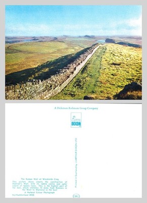 Alte Postkarte - Die römische Mauer am Winshields Crag, Northumberland UNBESENDET