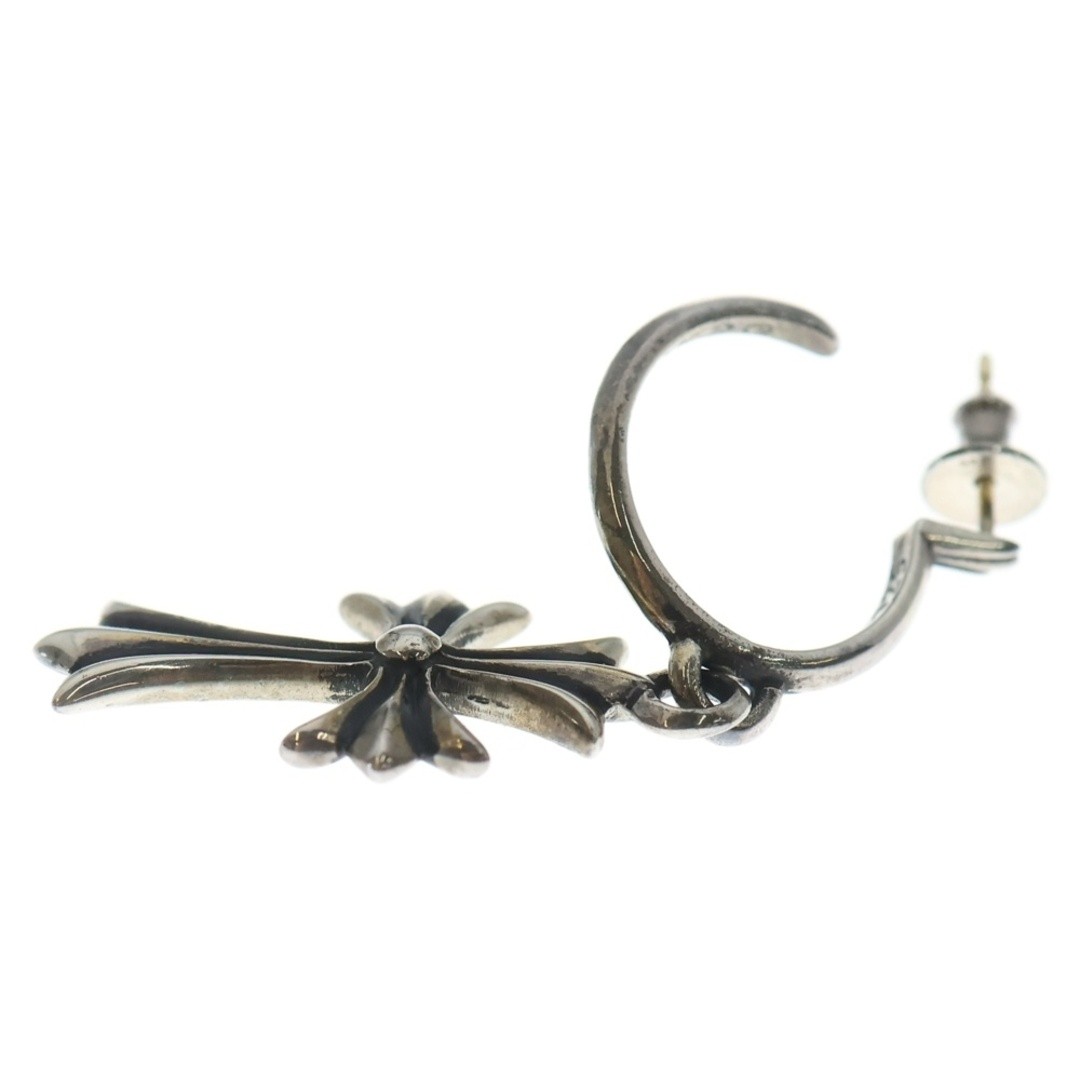 CHROME HEARTS Tiny CH Cross Hoop Earrings Silver BCA115 Used c457fb6807de7dd7aa9 thumbnail 3