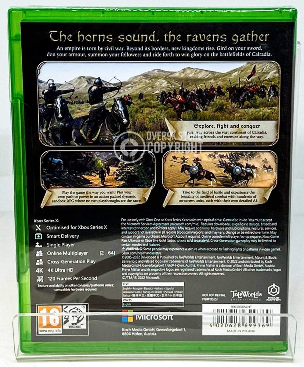 Mount & Blade II 2 - Bannerlord - Xbox One | Xbox Series X - New