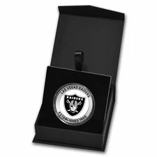 NFL Las Vegas Raiders 1 oz Silver Colorized Round (w/Box)