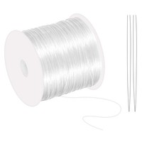 120 M Langes,Dehnbares Armbandband,0,8Mm,Elastisches Band FüR ArmbäNder,Weiß