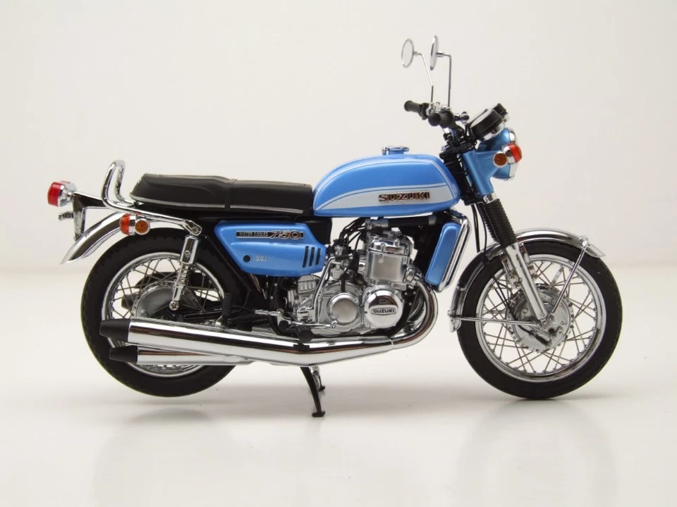 Suzuki GT 750 J 1973 blau metallic Modellmotorrad 1:12 Minichamps - Bild 4 von 4