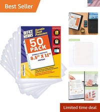 50 Clear Sheet Protectors for 8.5x11  Binders - Archival Safe  Durable