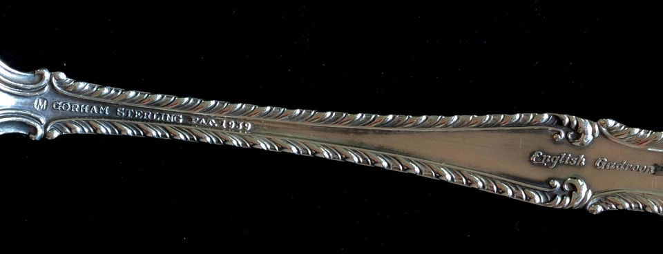English Gadroon Gorham Sterling Silver Flatware 1939 123 Piece Set 3,690g - Image 3 of 4