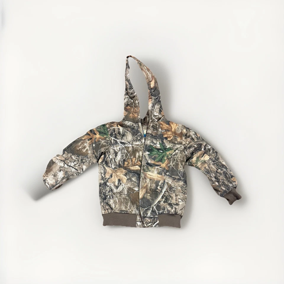 Blue Mountain BoyCamo Hunting Jacket Full Zip Hooded Lined Pockets (Youth Small) - Image 3 of 4