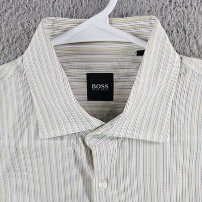 boss dress shirt Slim-fit in printed performance-stretch jersey fit shirt is crafted in soft cotton blended with stretch and woven with a twill structure Hugo Boss Boss by Hugo