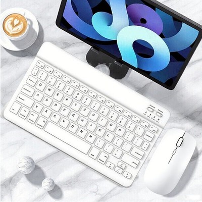 Mini Bluetooth Tastatur Maus kabellos Wireless PC Handy Tablet QWERTZ Deutsch
