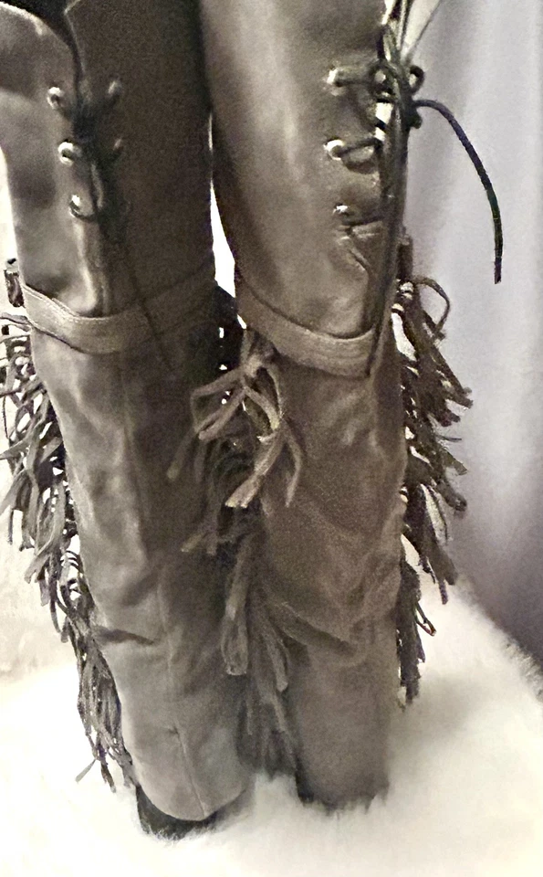 Nuevas botas mocasín de cuña gris El Vaquero Coleen Silverstone talla 10 nuevas sin caja  Foto 2 de 4