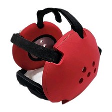Asics Teen/Adult Red Foam/Plastic Wrestling Headgear Ear Guard Protection-Adjust