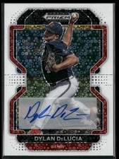 2022 Panini Prizm Draft Picks #PDP181 Dylan DeLucia White Donut Circles #/50 Aut