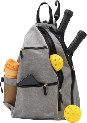 Pickleball Bag, Reversible Crossbody Sling Bag/Backpack for Women Men GREY