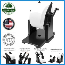 2-in-1 Fan-Fold Label Holder for Desktop Thermal Printer with Adjustable Height