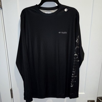 Columbia Men's Black Long Sleeve Crew Neck Activewear T-Shirt M