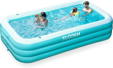 Large Adult Inflatable Pool with Seats 120x72x22 Family Backyard Garden Pool Fun