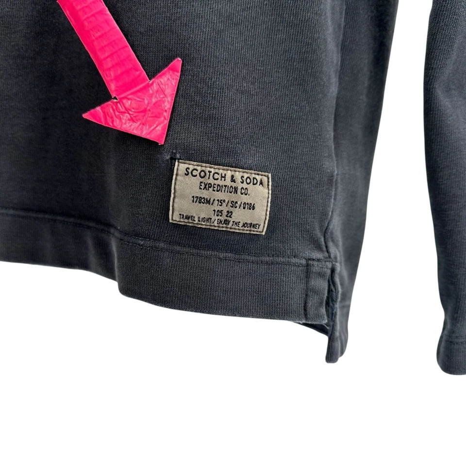 Scotch & Soda Mens Medium Sweatshirt Gray Crew Neck Long Sleeve - Image 2 of 4