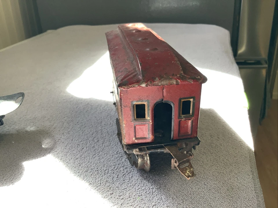Vintage O Gauge Ives No. 17 Tender &no. 71 Chair Car Used  - Image 3 of 4