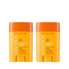 2Pcs Nature Republic California Aloe Fresh Sun Stick SPF50+ (US Exclusive)