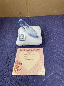 Disney Cinderella Limited Edition Crystal Slipper with Box and Paper Work Rare
