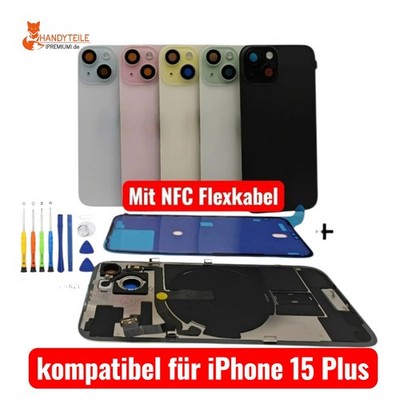 Akkudeckel Backcover kompatibel für iPhone 15 Plus Glas NFC komplett