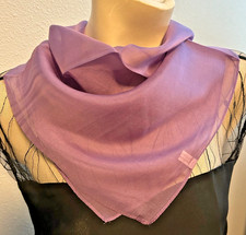 NEW 20 x 21 In. Small Sq. Lavender Solid Color 100 Mulberry Silk Scarf- SS 1035