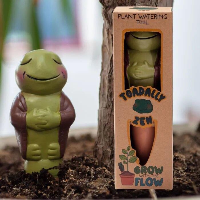 Water Spike Plant Watering Drip Device Irrigation Terracotta Novelty Zen Toad