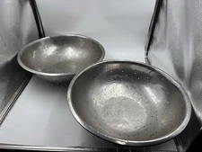 2 Stainless Steel Colander Fruit Vegetable Washing Drain Basket, Perforated Bowl