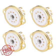 MECCANIXITY 4pc Ceramic Tube Socket 9pin PCB